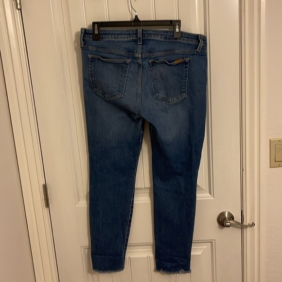 Joe's The Icon Mid Rise Skinny Ankle Jeans‎ women’s W32 leather logo frayed hem - Picture 5 of 10